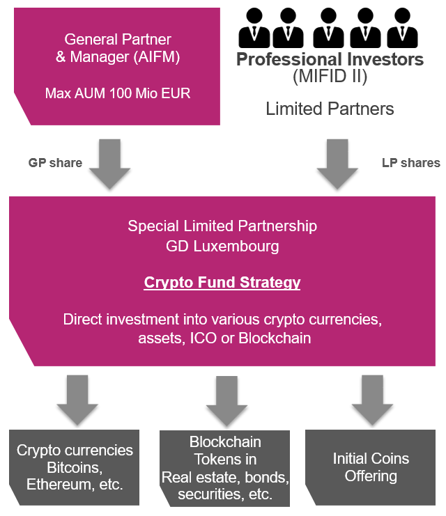 Crypto fund strategy flow chart