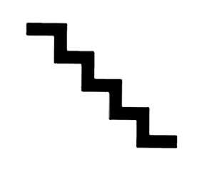 Step plan icon of descending steps